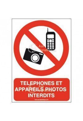 Panneau Téléphones et appareils photos interdits-AI