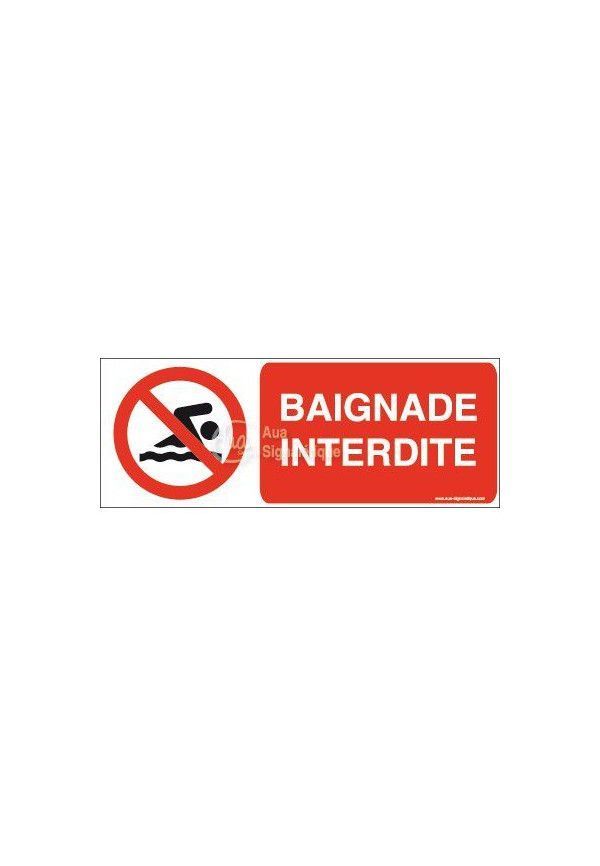 Panneau Baignade interdite-B