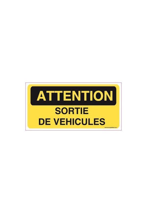 Panneaux horizontaux - Danger : Sortie de véhicules
