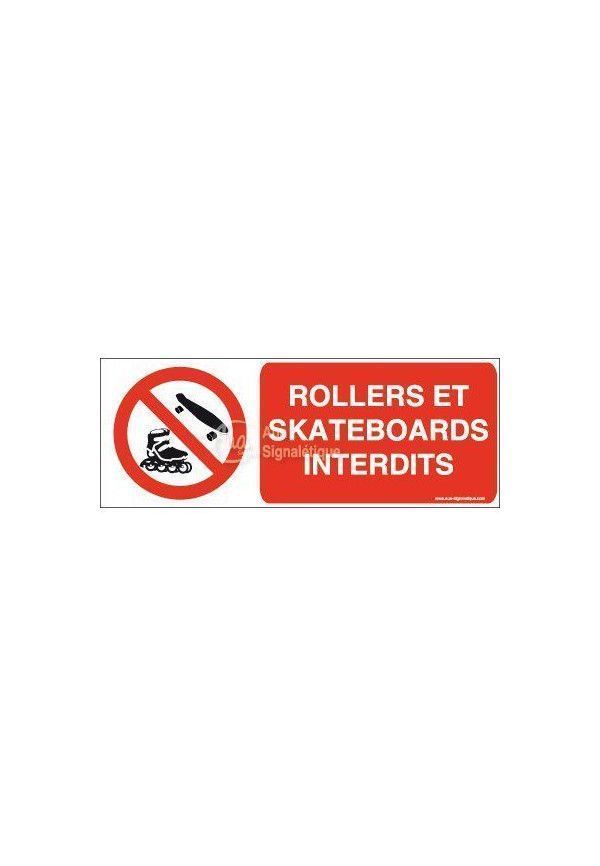 Panneau Rollers et skateboards interdits-B