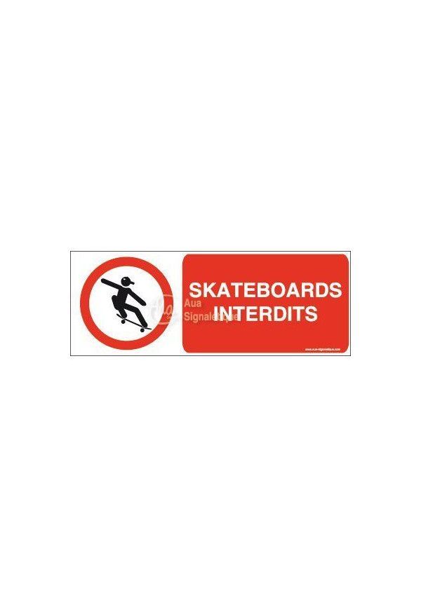 Panneau Skateboards picto interdits-B