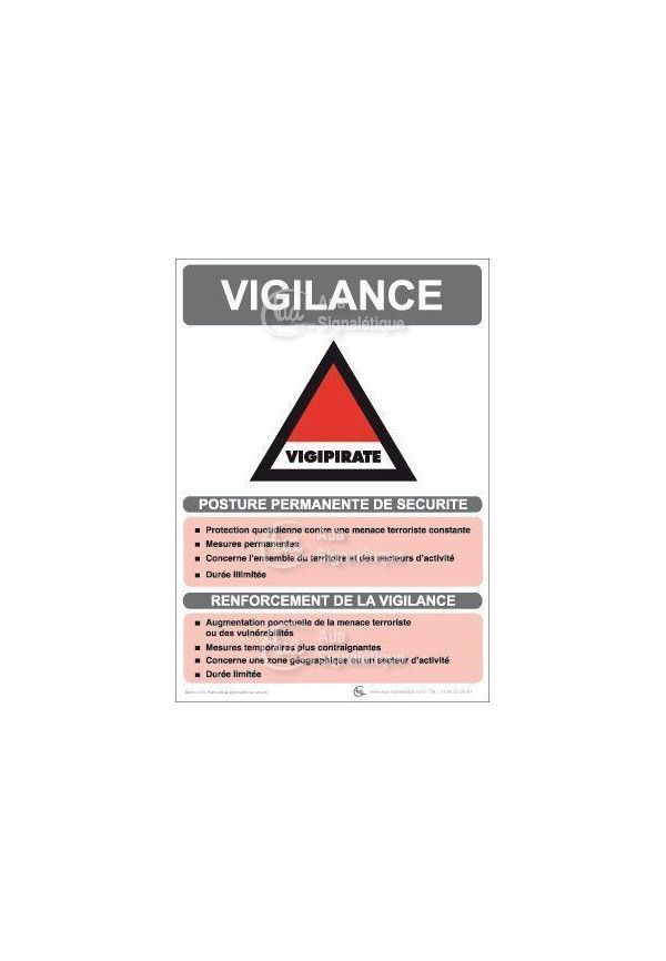 Panneau Vigilance Vigipirate - V