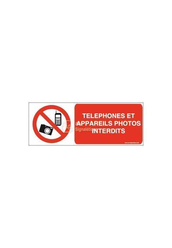 Panneau Téléphones et appareils photos interdits-B
