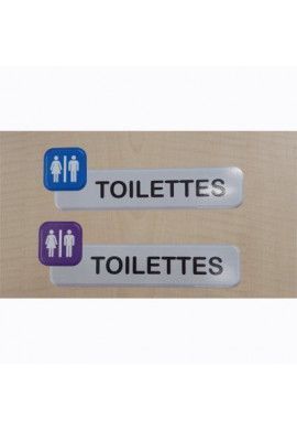Plaque de porte Toilettes H/F VINYLO