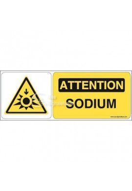 Panneau attention sodium - B