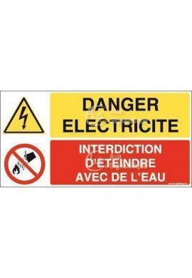 Panneau duo Danger électricité
