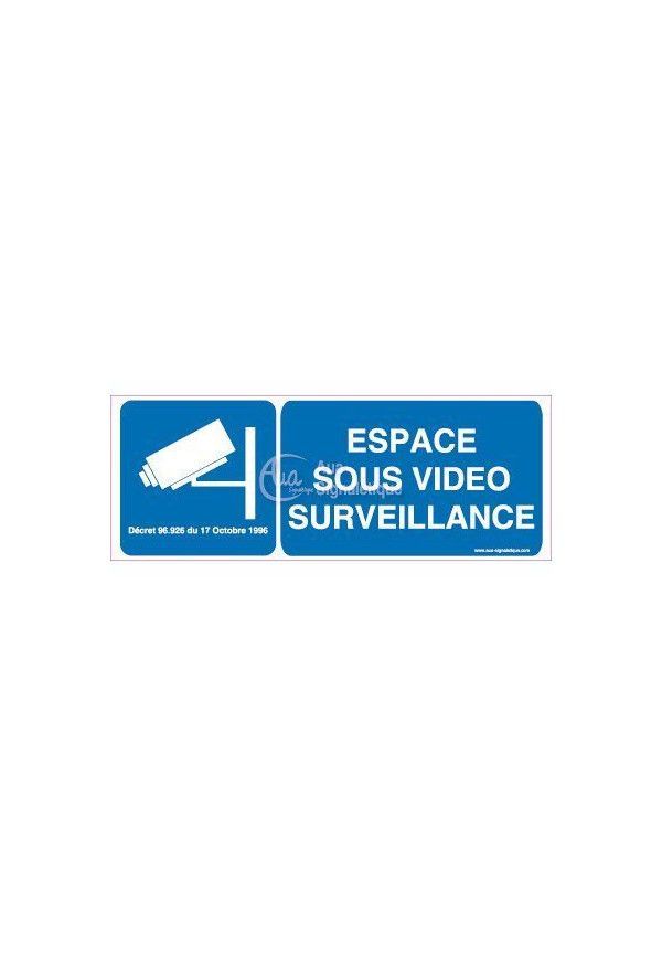 Panneau Espace Sous Surveillance Vidéo