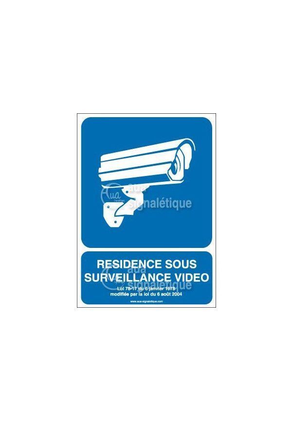 Panneau résidence sous surveillance vidéo vertical