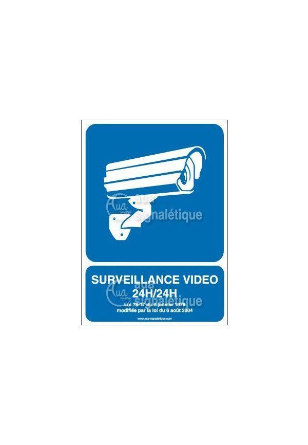 Panneau surveillance vidéo 24h/24 - 02