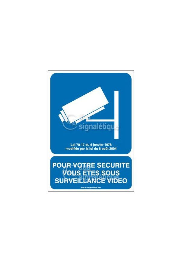 Panneau pour votre sécurité vous êtes sous surveillance vidéo