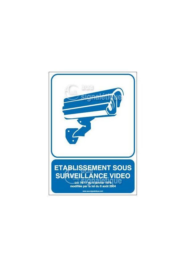 Panneau Etablissement sous Surveillance Vidéo02 - v
