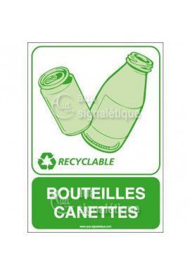 Panneau Bouteilles canettes - V