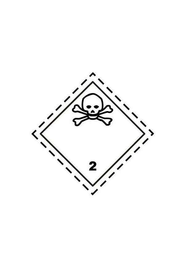 Etiquette N°2-3 Gaz toxiques