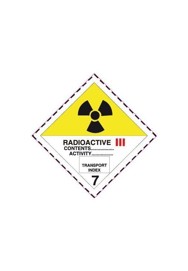 Etiquette N°7C Radioactive