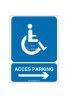 Panneau Parking Accès Handicapés Droite