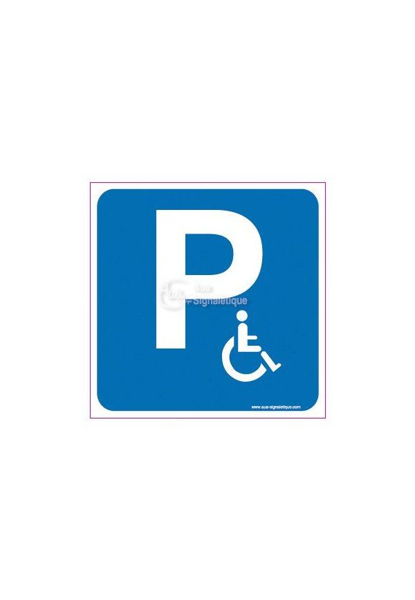 Panneau Parking handicapés