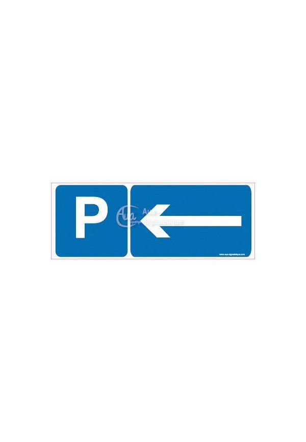 Signalisation PMR - Panneau parking - P PMR - En Aluminium plat - Blanc
