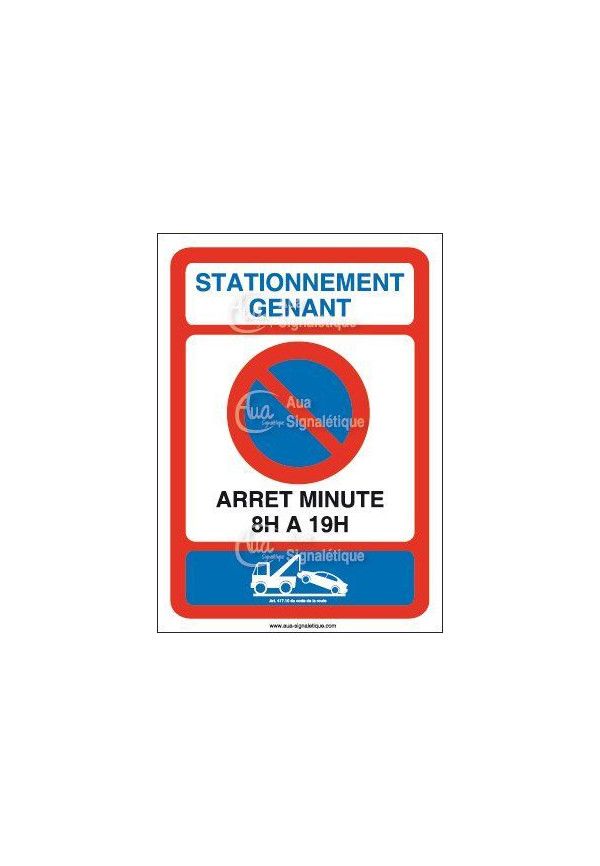 Panneau Stationnement Arrêt minute-AI