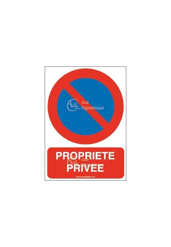 Panneau Stationnement interdit propriété privée-AI