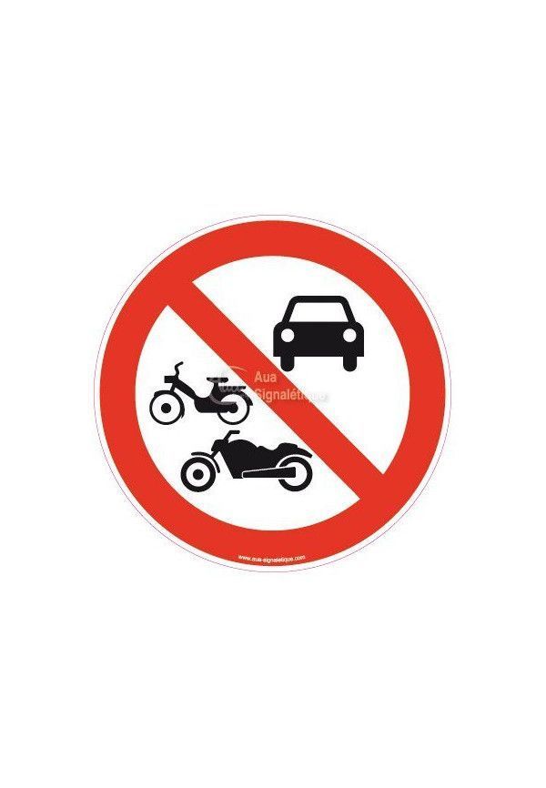 Panneau Interdit aux véhicules motorisés