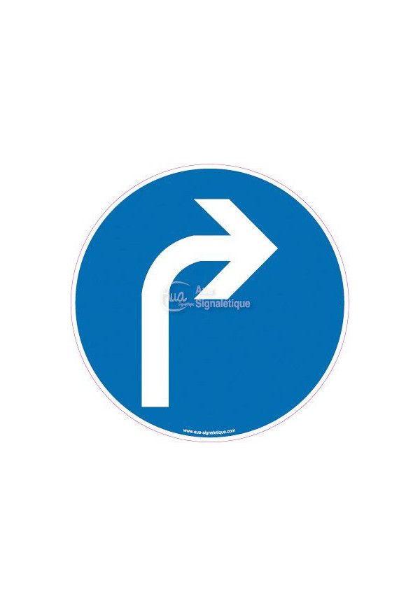 Panneau Obligation de tourner à droite