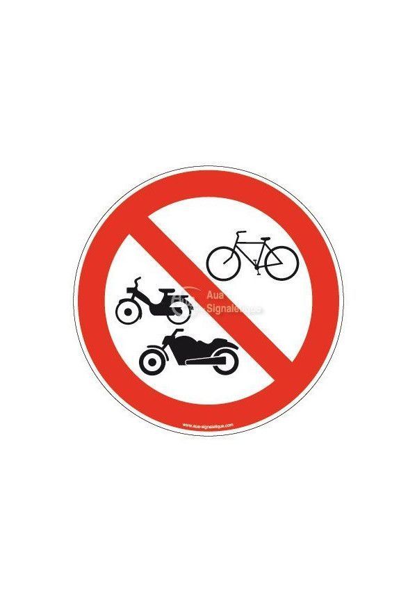 Panneau Accès interdit à tous les véhicules deux roues