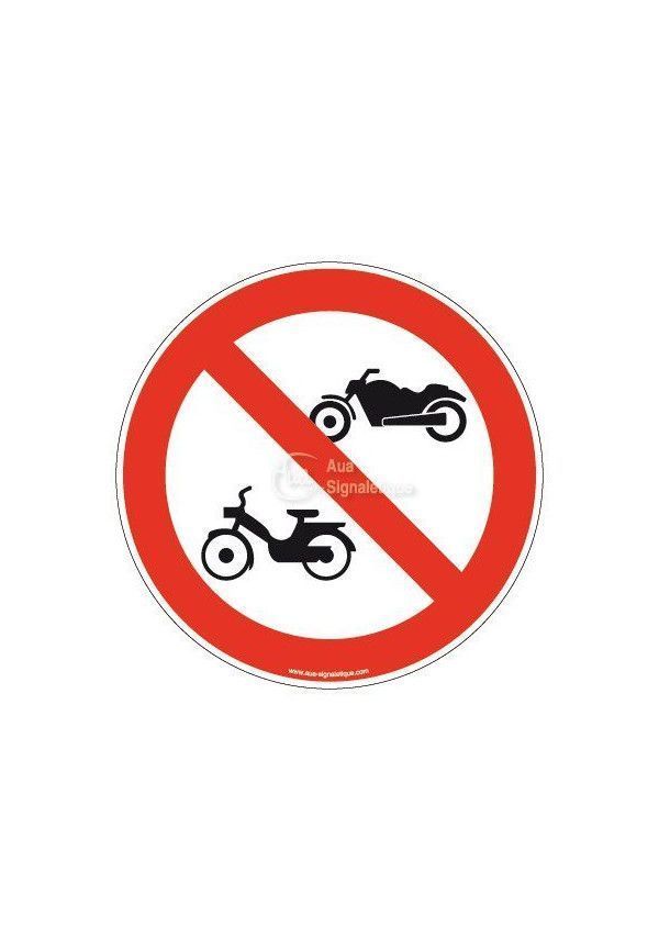 Panneau Accès interdit aux deux roues à moteur