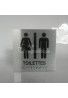 Plaque Alu Brossé Braille Toilettes Hommes