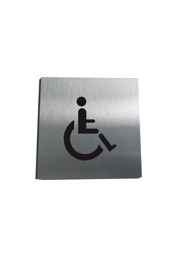 Plaque Alu Brossé Handicapé