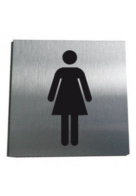 Plaque Alu Brossé Toilettes Femmes