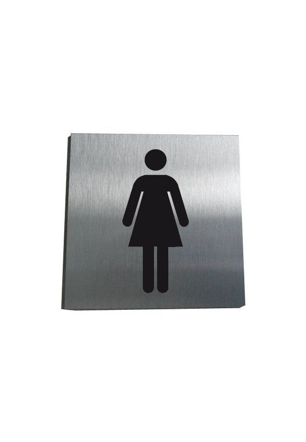 Plaque Alu Brossé Toilettes Femmes