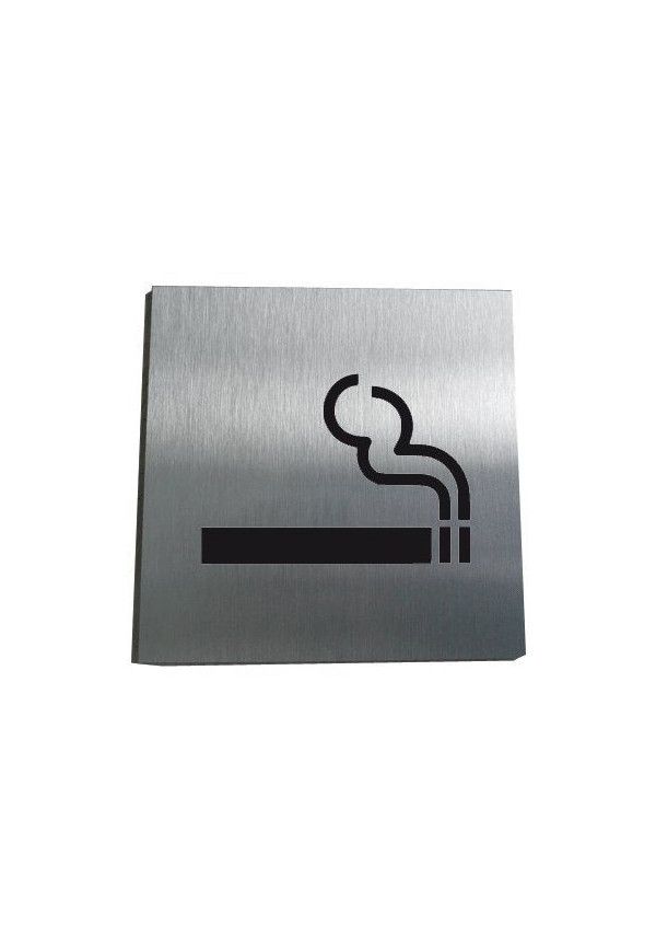 Plaque Alu Brossé Zone Fumeur