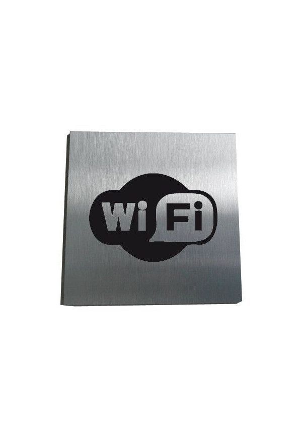 Plaque Alu Brossé WiFi