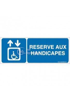 Panneau Ascenseur Réservé aux Handicapés Horizontal