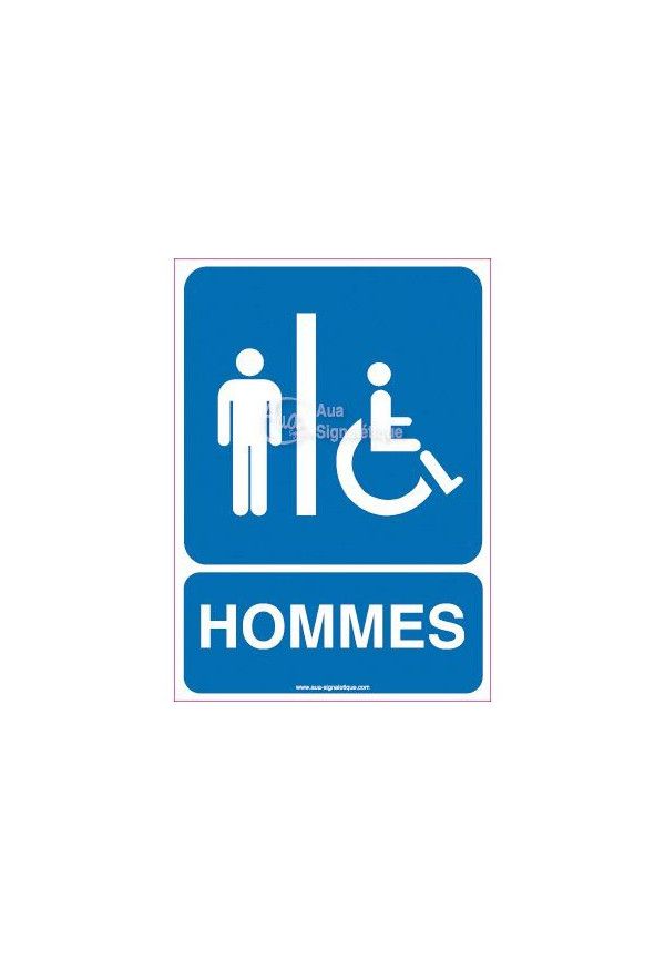 Panneau Toilettes Handicapés, Hommes