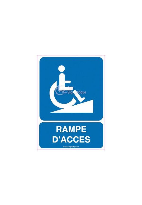 Panneau Rampe d'Accès Handicapés