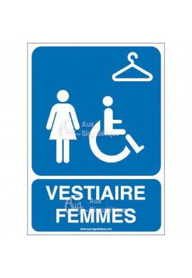 Panneau Vestiaire Femmes Handicapé - AI