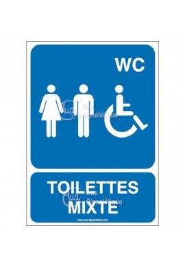 Panneau Toilettes Mixte - AI
