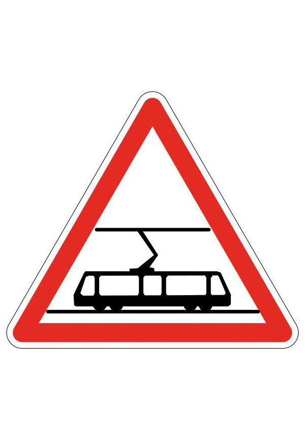 Panneau Traversée de voies de tramways - A9