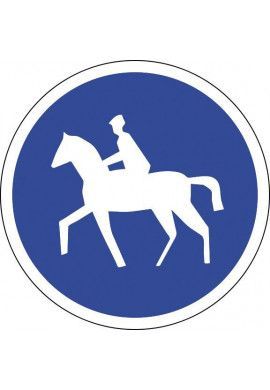 Panneau Chemin obligatoire pour cavaliers - B22c