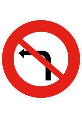 Panneau Interdiction de tourner à gauche - B2a