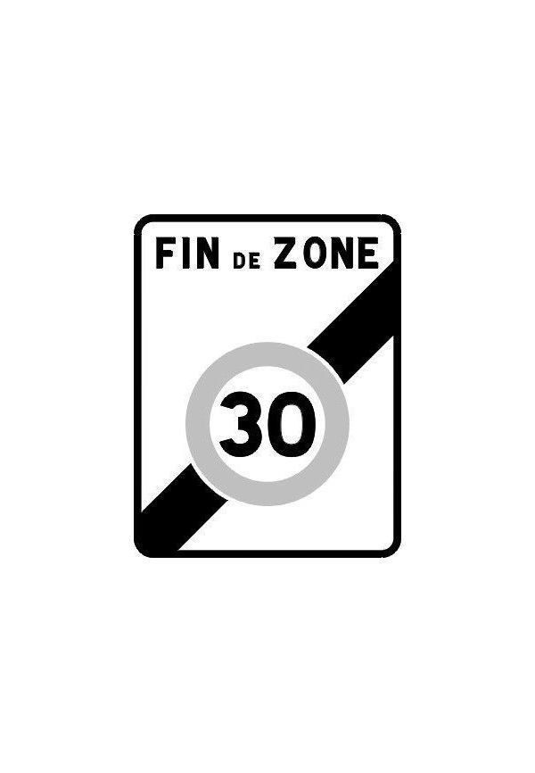 Panneau Fin zone 30 - B51
