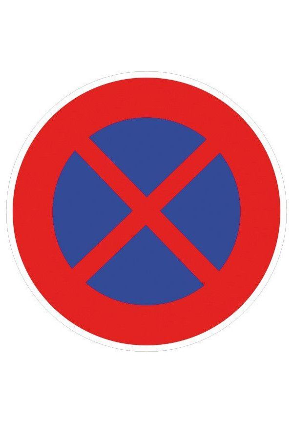Panneau d'interdiction arrêt et stationnement interdits
