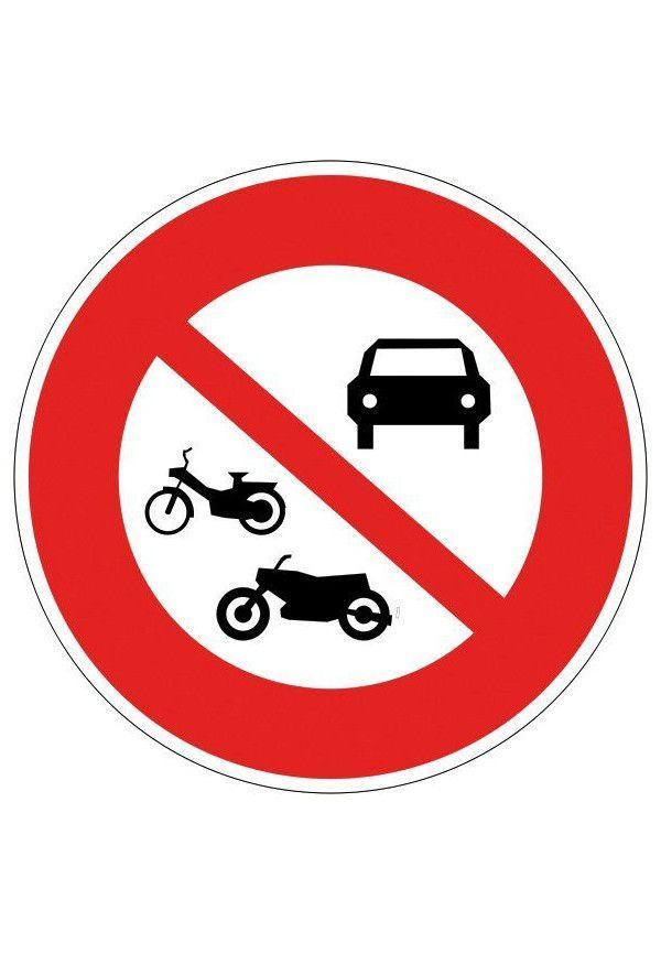 Panneau Accès interdit à tous les véhicules - B7b