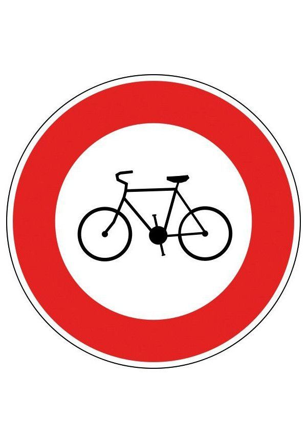 Panneau Accès interdit aux cycles - B9b