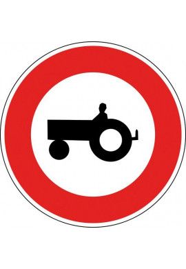 Panneau Accès interdit aux véhicules agricoles - B9d