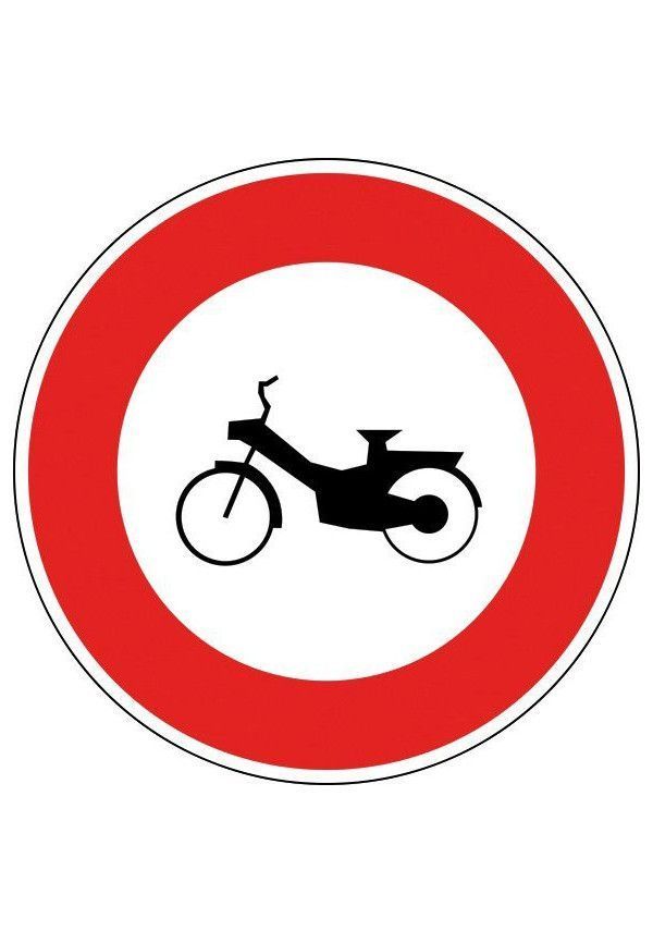 Panneau Accès interdit aux cyclomoteurs- B9g