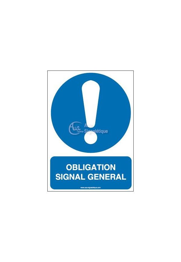 Obligation, signal général M001-AI Aluminium 3mm 150x210 mm