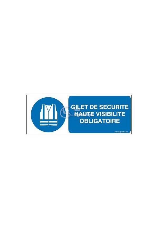 Gilet de sécurité haute visibilité obligatoire M015-B Aluminium 3mm 160x60 mm