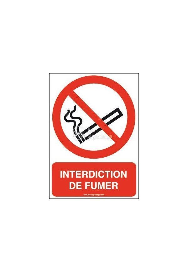 Interdiction de fumer P002-AI Aluminium 3mm 150x210 mm